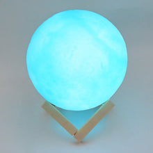 Moon Night Lamp Blue Color with Plastic Stand (15 x12 Cm / 1 Pc)
