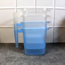 Plastic Transparent Bathroom Water Mug (4 pc / Mix colour / 1000 ML)