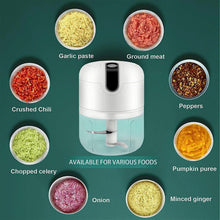Wireless USB Rechargeable Mini Electric Garlic Machine / Chopper 3 Blades (250Ml)
