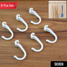 Small Wall-Mount Plastic Hooks