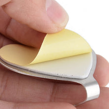 Adhesive hooks, stainless steel, for multipurpose use.